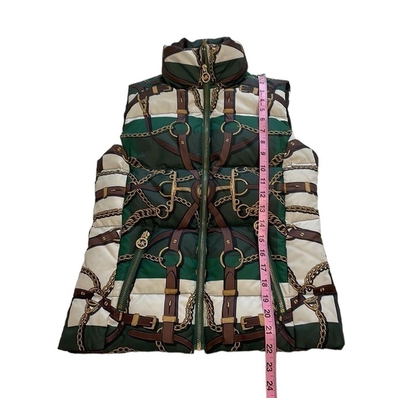 Michael Kors Puffer Vest Equestrian Print - Size XXS - Picture 8 of 14